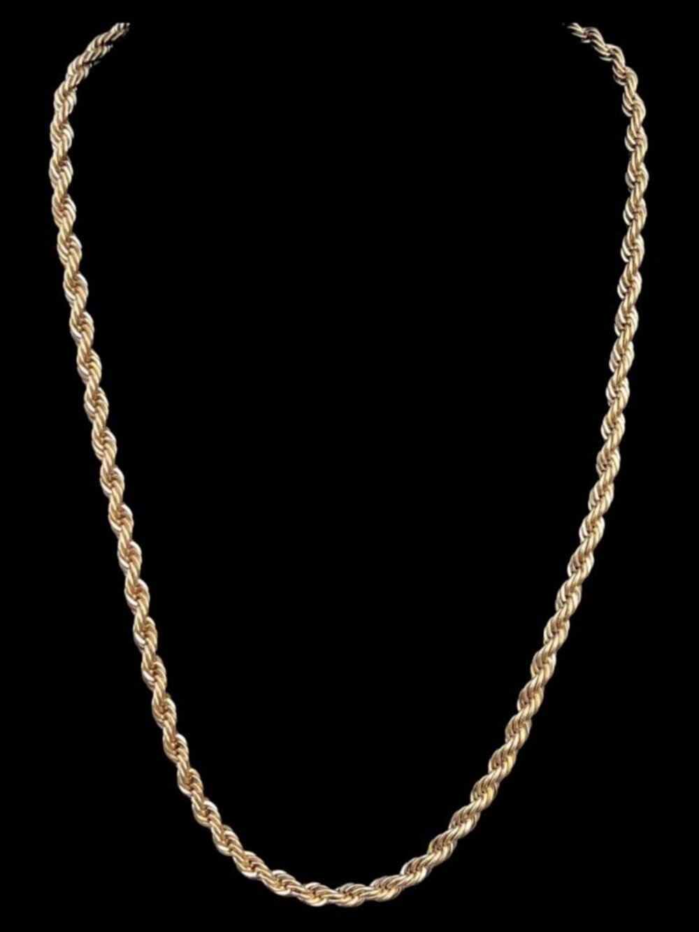 Gold Plated Braided Chain Necklace, 18.5"